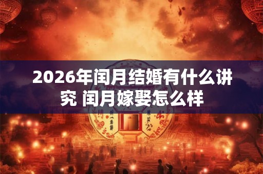2026年闰月结婚有什么讲究 闰月嫁娶怎么样 2026年闰月结婚有什么讲究 闰月嫁娶怎么样