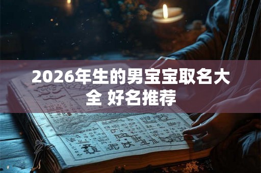 2026年生的男宝宝取名大全 好名推荐
