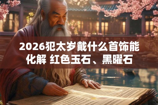 2026犯太岁戴什么首饰能化解 红色玉石、黑曜石