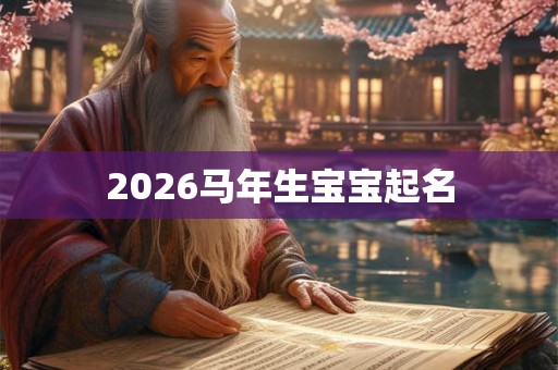 2026马年生宝宝起名 2026马年生宝宝起名