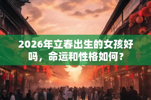 2026年立春出生的女孩好吗,命运和性格如何? 2026年立春出生的女孩好吗,命运和性格如何?