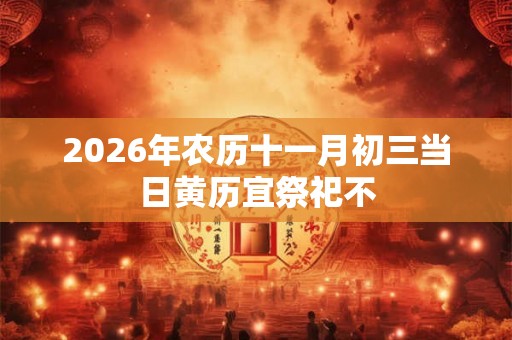 2026年农历十一月初三当日黄历宜祭祀不 2026年农历十一月初三当日黄历宜祭祀不