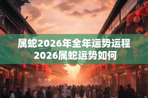 属蛇2026年全年运势运程 2026属蛇运势如何
