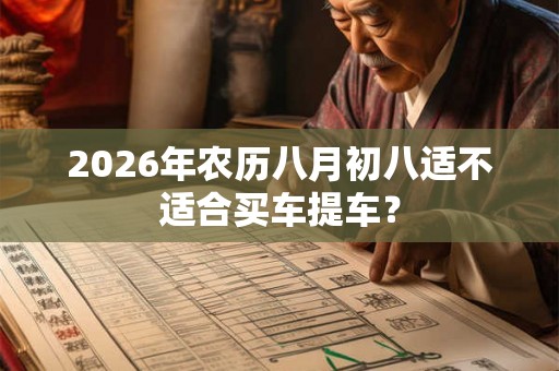 2026年农历八月初八适不适合买车提车？