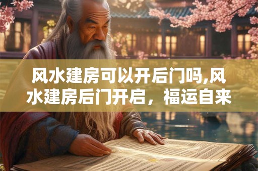 风水建房可以开后门吗,风水建房后门开启，福运自来！
