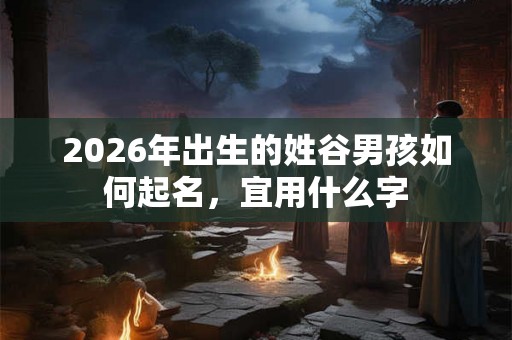 2026年出生的姓谷男孩如何起名，宜用什么字