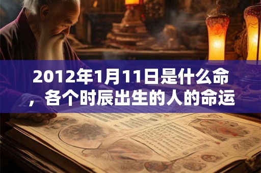 2012年1月11日是什么命,各个时辰出生的人的命运 2012年1月11日是什么命,各个时辰出生的人的命运