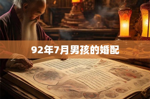 92年7月男孩的婚配