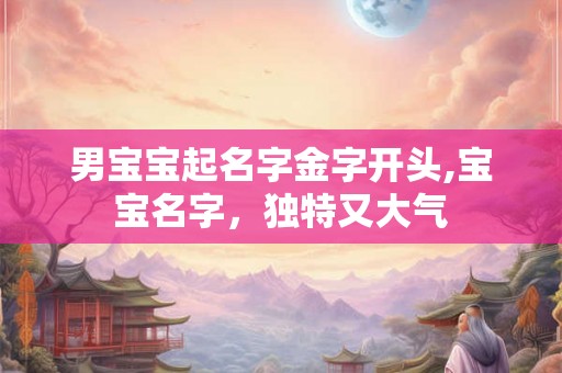 男宝宝起名字金字开头,宝宝名字,独特又大气 男宝宝起名字金字开头,宝宝名字,独特又大气
