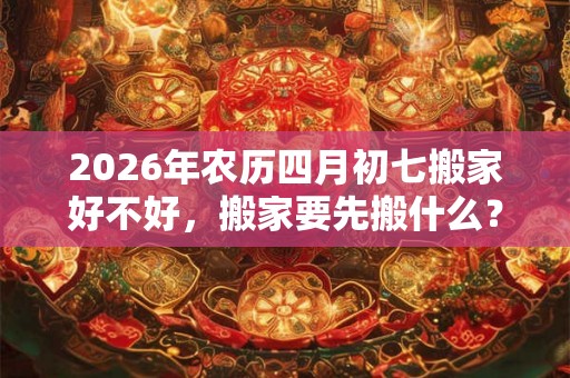 2026年农历四月初七搬家好不好，搬家要先搬什么？