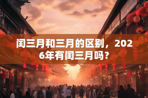 闰三月和三月的区别，2026年有闰三月吗？