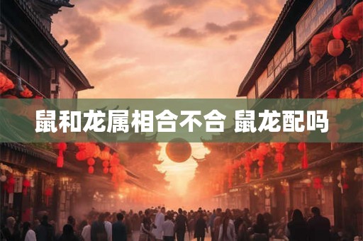 鼠和龙属相合不合 鼠龙配吗