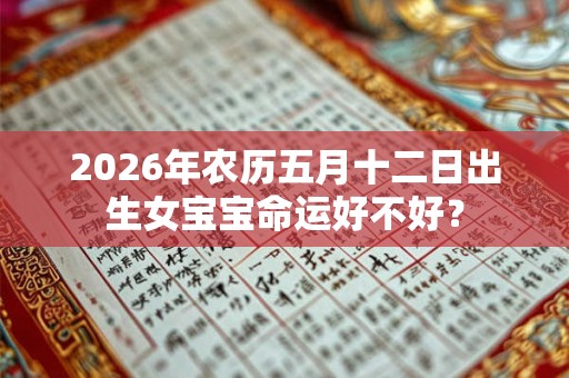 2026年农历五月十二日出生女宝宝命运好不好？