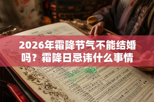 2026年霜降节气不能结婚吗？霜降日忌讳什么事情