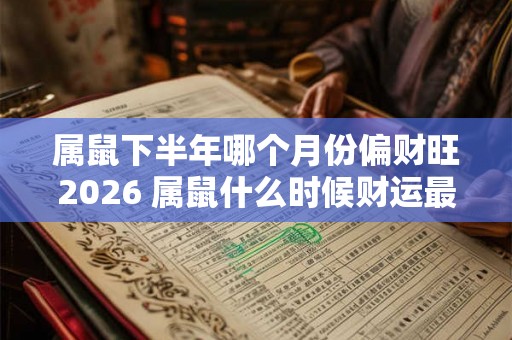 属鼠下半年哪个月份偏财旺2026 属鼠什么时候财运最佳