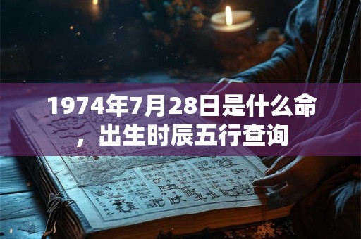 1974年7月28日是什么命，出生时辰五行查询