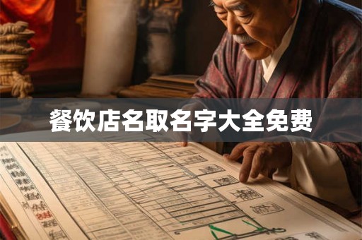 餐饮店名取名字大全免费