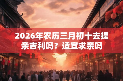 2026年农历三月初十去提亲吉利吗?适宜求亲吗 2026年农历三月初十去提亲吉利吗?适宜求亲吗