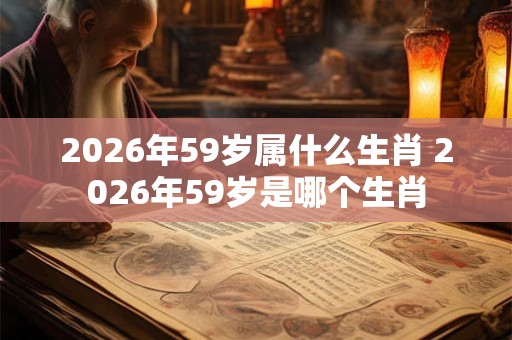 2026年59岁属什么生肖 2026年59岁是哪个生肖