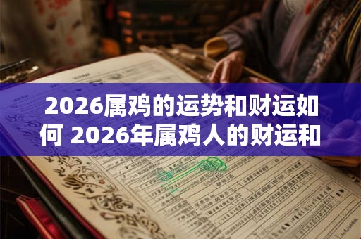 2026属鸡的运势和财运如何 2026年属鸡人的财运和运势 2026属鸡的运势和财运如何 2026年属鸡人的财运和运势