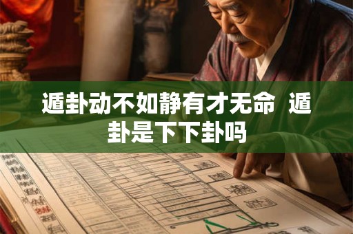 遁卦动不如静有才无命  遁卦是下下卦吗