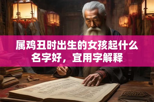属鸡丑时出生的女孩起什么名字好，宜用字解释
