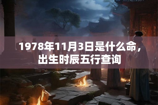 1978年11月3日是什么命,出生时辰五行查询 1978年11月3日是什么命,出生时辰五行查询