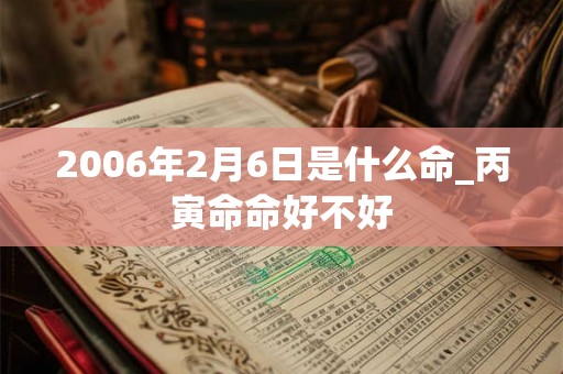 2006年2月6日是什么命_丙寅命命好不好