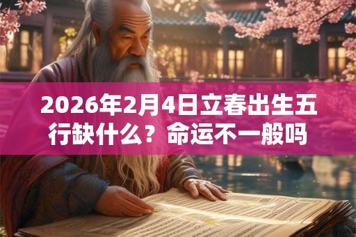 2026年2月4日立春出生五行缺什么？命运不一般吗