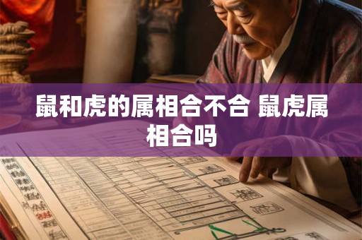鼠和虎的属相合不合 鼠虎属相合吗 鼠和虎的属相合不合 鼠虎属相合吗