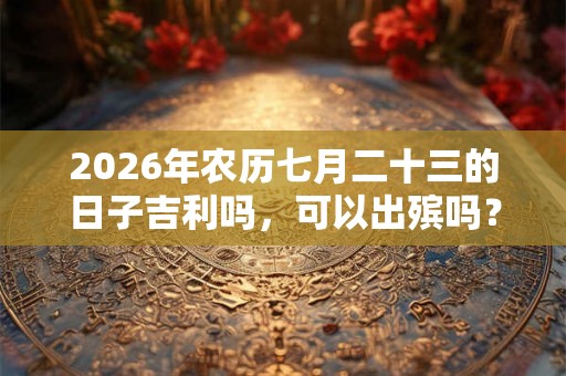 2026年农历七月二十三的日子吉利吗，可以出殡吗？