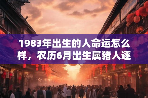 1983年出生的人命运怎么样,农历6月出生属猪人逐年财相 1983年出生的人命运怎么样,农历6月出生属猪人逐年财相