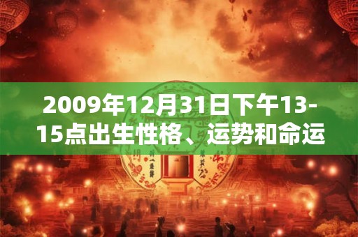 2009年12月31日下午13-15点出生性格、运势和命运