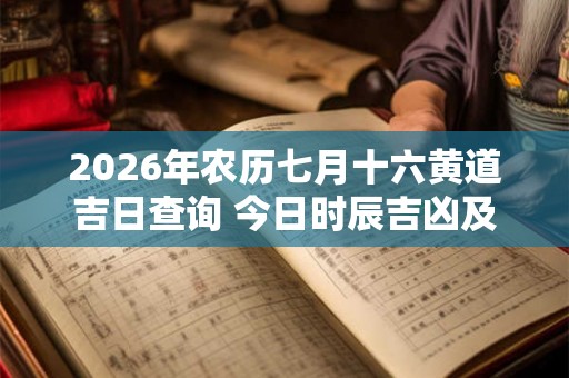 2026年农历七月十六黄道吉日查询 今日时辰吉凶及宜忌