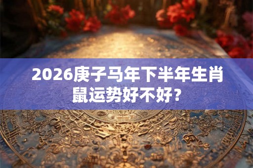 2026庚子马年下半年生肖鼠运势好不好？