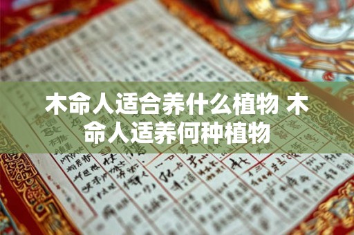 木命人适合养什么植物 木命人适养何种植物