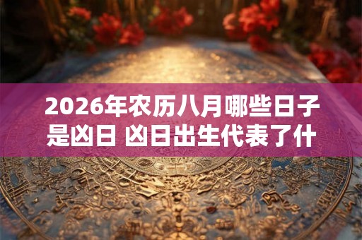 2026年农历八月哪些日子是凶日 凶日出生代表了什么