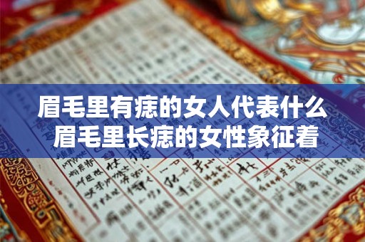 眉毛里有痣的女人代表什么 眉毛里长痣的女性象征着什么