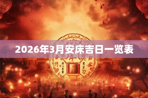2026年3月安床吉日一览表 2026年3月安床吉日一览表
