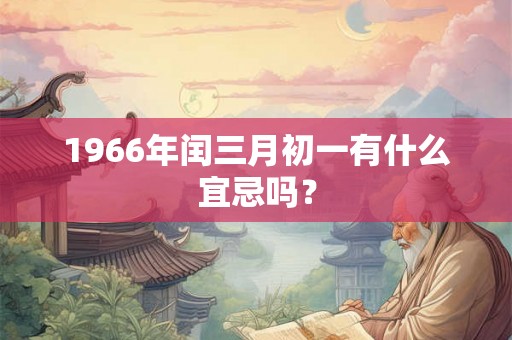 1966年闰三月初一有什么宜忌吗？