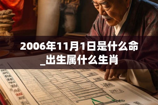 2006年11月1日是什么命_出生属什么生肖