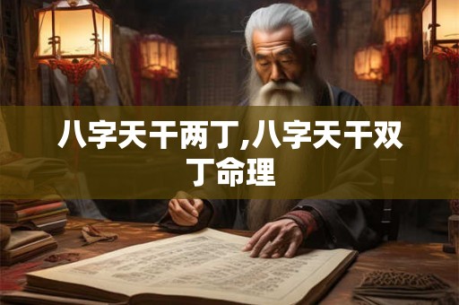 八字天干两丁,八字天干双丁命理