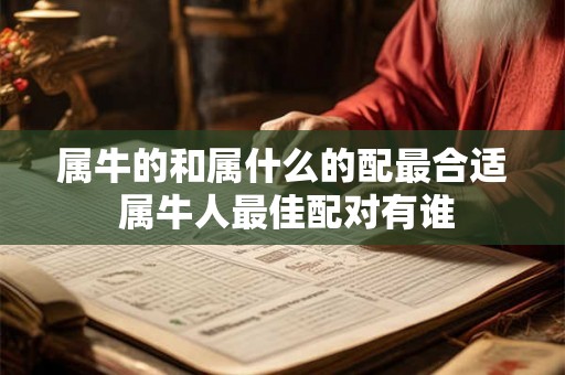 属牛的和属什么的配最合适 属牛人最佳配对有谁