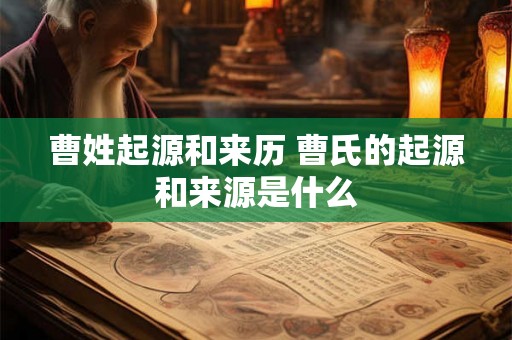 曹姓起源和来历 曹氏的起源和来源是什么 曹姓起源和来历 曹氏的起源和来源是什么