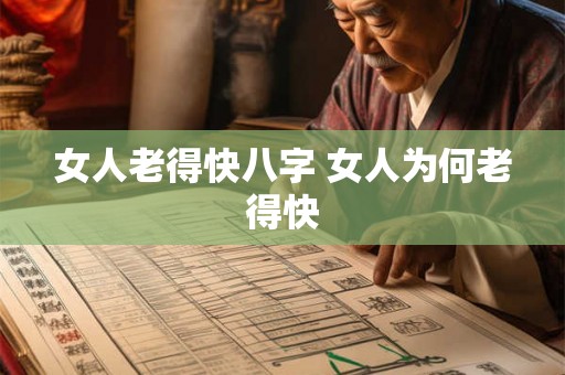 女人老得快八字 女人为何老得快