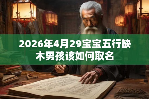 2026年4月29宝宝五行缺木男孩该如何取名 2026年4月29宝宝五行缺木男孩该如何取名