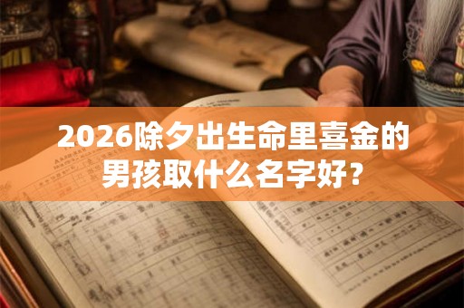 2026除夕出生命里喜金的男孩取什么名字好？