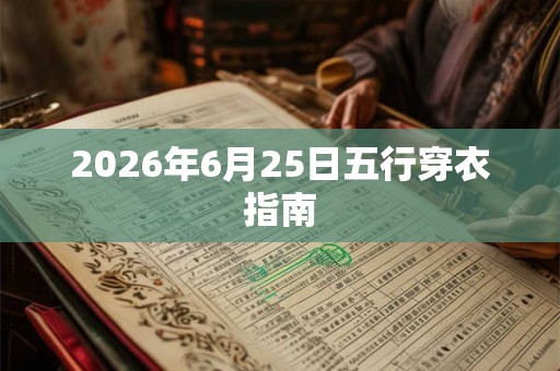 2026年6月25日五行穿衣指南