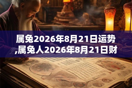 属兔2026年8月21日运势,属兔人2026年8月21日财运,生肖兔2026年8月21日运势