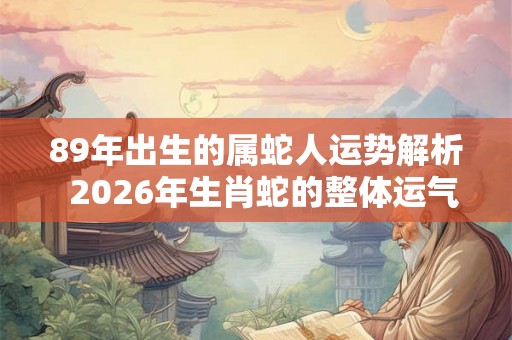 89年出生的属蛇人运势解析  2026年生肖蛇的整体运气